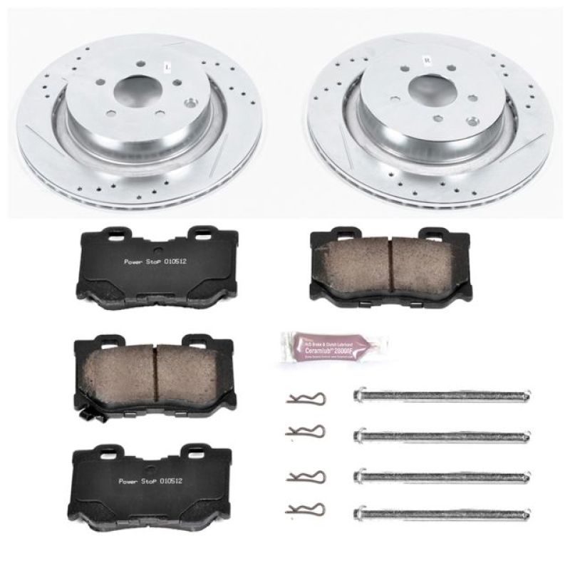 Kit de freio esportivo Power Stop 09-13 Infiniti FX50 traseiro Z23 Evolution