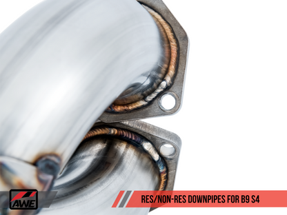 Escape AWE Tuning Audi B9 S4 Touring Edition - No resonado (puntas negras de 102 mm)