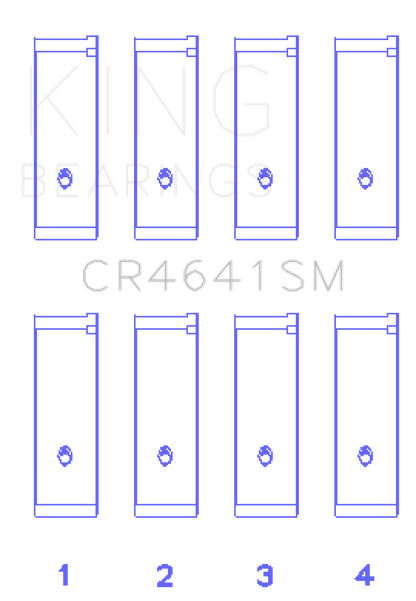 King Engine Bearings Suzuki J24B (Size 0.25 Oversized) Rod Bearing Set