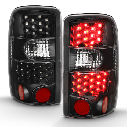 Lanternas traseiras de led ANZO 2000-2006 Chevrolet Tahoe pretas/transparentes