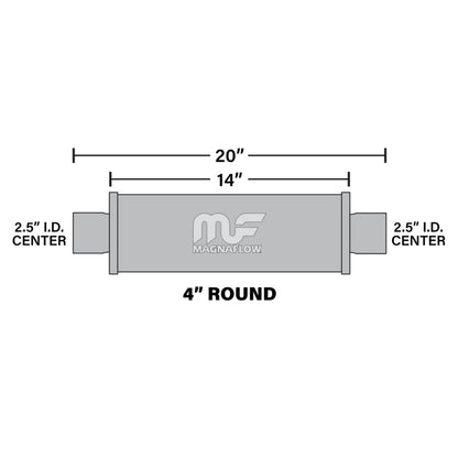 MagnaFlow Silenciador Mag SS 14X4X4 2.5X2.5
