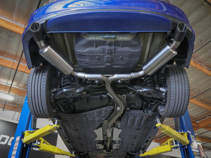 Sistema de escape aFe Takeda 2.5in 304 SS Cat-Back com pontas CF 2022+ Honda Civic L4-1.5L (t)