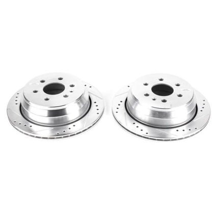 Power Stop 15-19 Chevrolet Colorado Rear Evolution Rotores perfurados e ranhurados - Par
