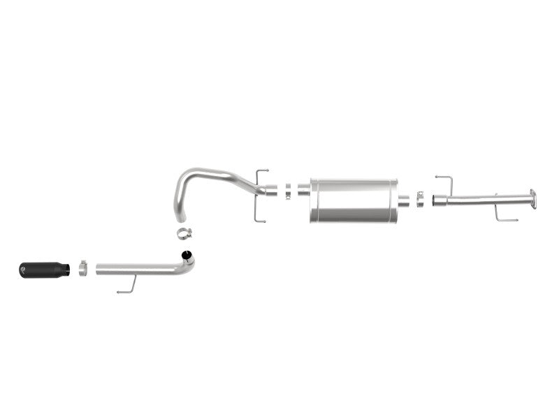 aFe MACHForce XP 2.5in 304-SS Escape Cat-Back com ponta preta 10-19 Toyota 4Runner V6-4.0L