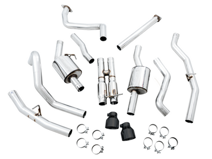 AWE Tuning 2021 RAM 1500 TRX 0FG Cat-Back Escape - Puntas de diamante negro