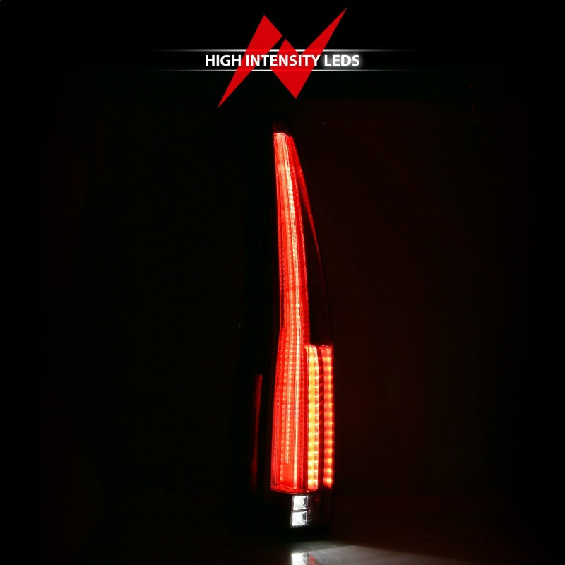 ANZO 2007-2014 Cadillac Escalade Lanternas traseiras de led vermelho/transparente