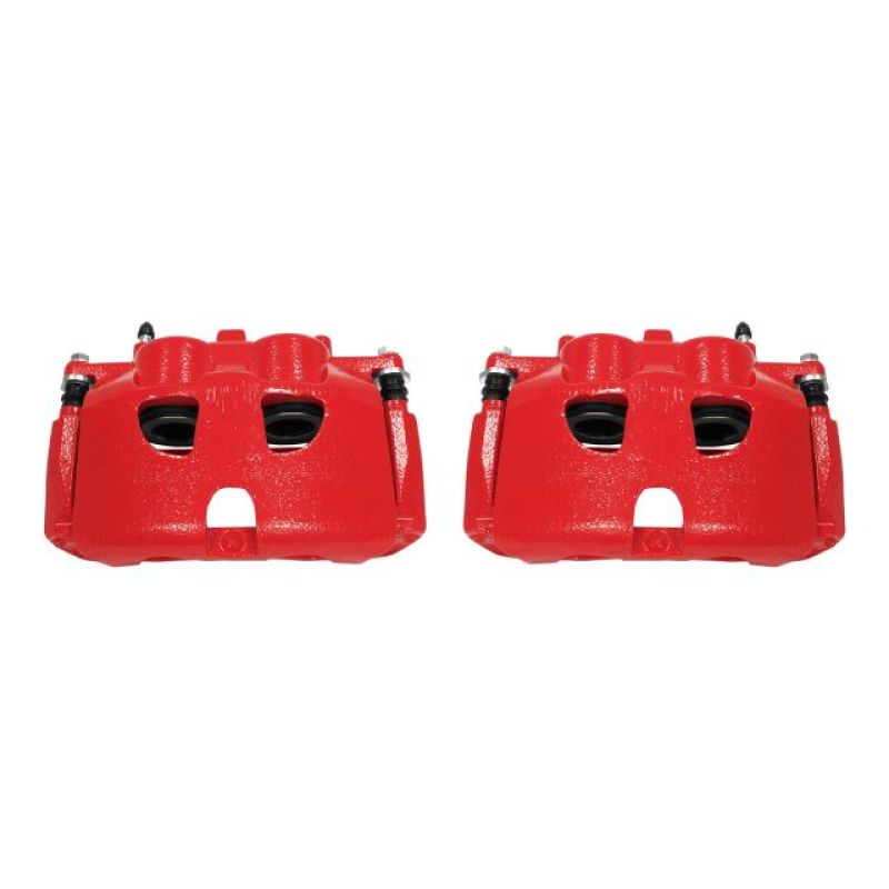 Power Stop 10-17 Ford Expedition Pinzas delanteras rojas con soportes - Par