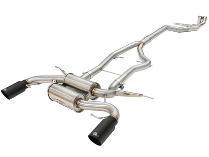 aFe MACHForce XP SS-304 ponta preta 3.0in-2.5in Dia Cat Back Exhaust 11-13 BMW 335i (E90/E92) 3.0L