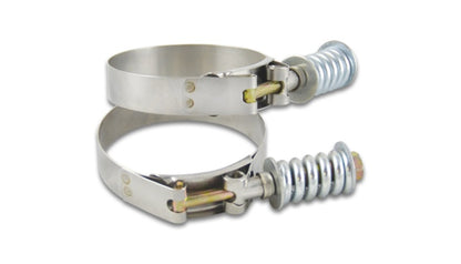 Vibrante SS T-Bolt Clamps Pacote com 2 Faixa de tamanho: OD de 2,69 pol. a 2,99 pol. Para uso com acoplamento ID de 2,5 pol.