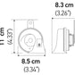 Hella Twin Trumpet Horn Kit 12V 400/500Hz (007424804 = 007424801)