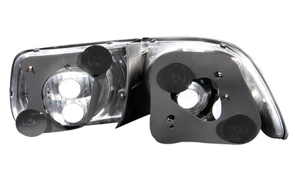 ANZO 1996-2000 Honda Civic Lanternas traseiras pretas