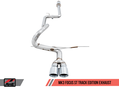 AWE Tuning Ford Focus ST Track Edition Cat-back Exaustão - Chrome Silver Tips