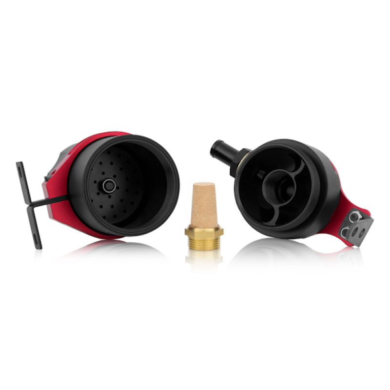 Mishimoto Recipiente de captura de aceite con deflector universal - Rojo