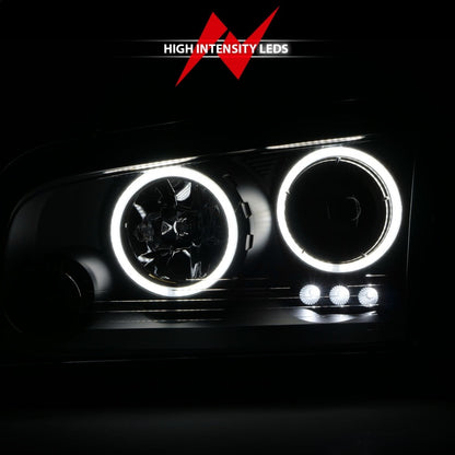 ANZO 2006-2010 Dodge Charger Proyector Faros delanteros con Halo Chrome (CCFL)