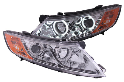 ANZO 2011-2013 Kia Optima Projector Faróis c/ Halo Chrome (CCFL)
