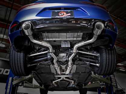 aFe POWER Takeda 2.5in 304 SS CB Escape con puntas pulidas 17-19 Infiniti Q60 V6-3.0L (tt)
