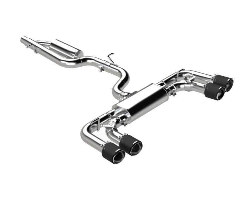 MBRP 2022 Volkswagen Golf R MK8 T304 Aço Inoxidável 3 pol Cat-Back, Saída Traseira Quad- Pontas de Fibra de Carbono