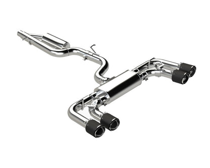 MBRP 2022 Volkswagen Golf R MK8 T304 Aço Inoxidável 3 pol Cat-Back, Saída Traseira Quad- Pontas de Fibra de Carbono