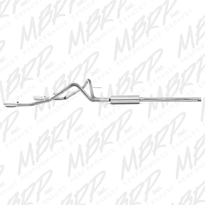 MBRP 2004-2008 Ford F150 4.6/5.4L EC/CC-SB Cat Back Dual Split traseiro