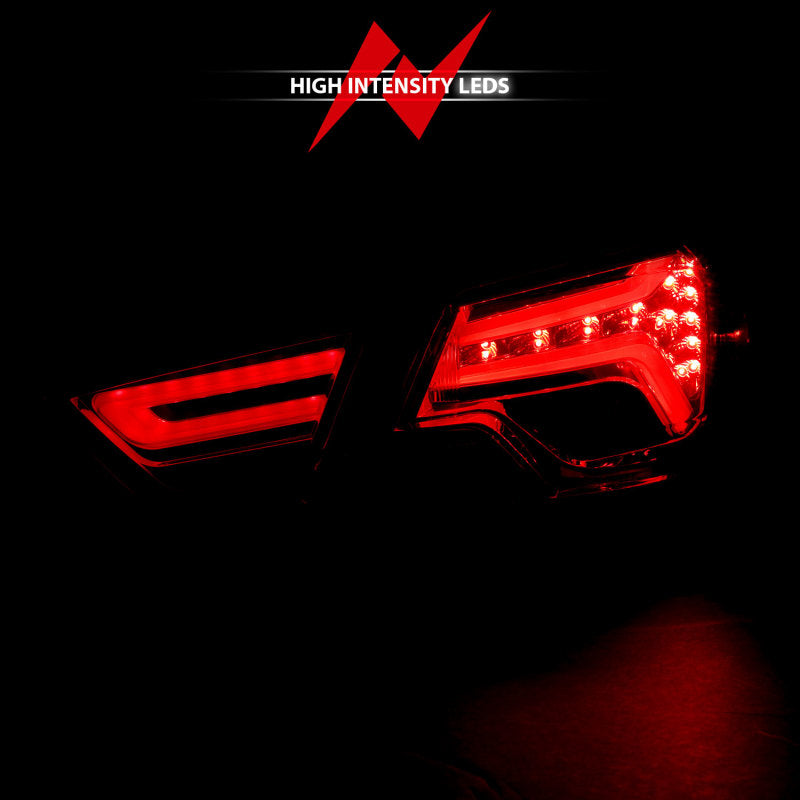 Lanternas traseiras de LED ANZO 14-18 Chevrolet Impala vermelho/transparente