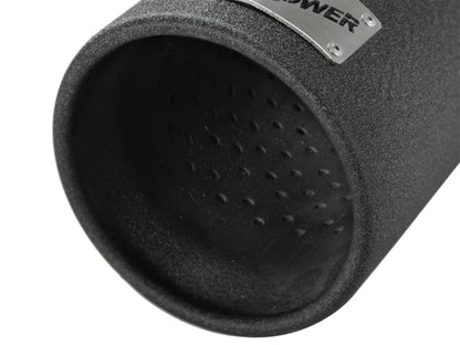aFe MACHForce XP Puntas de escape SS-304 Punta ESC 3in x 4Out x 12L Bolt-On (negra)