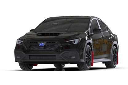 Rally Armor 22-25 Subaru WRX Red UR Mud Flap w/White Logo