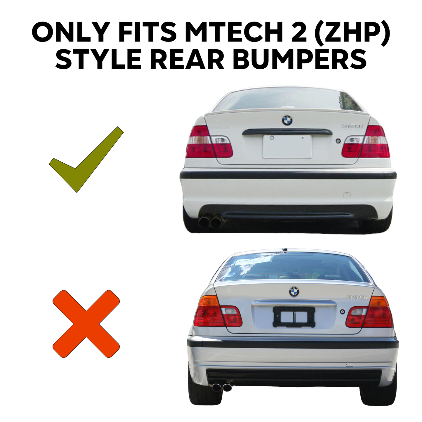 Race German -  E46 Mtech 2 (Zhp) CSL Rear Diffuser