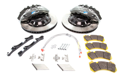 Alcon 2009+ Nissan GT-R R35 412x36mm Rotor 6 Piston Caliper RC6 Front Axle Kit - Grey