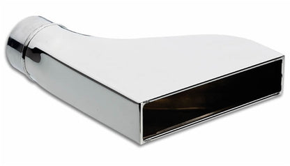 Vibrante punta de escape SS rectangular de 7.75in x 1.875in (estilo Camaro) - con entrada de 2.5in