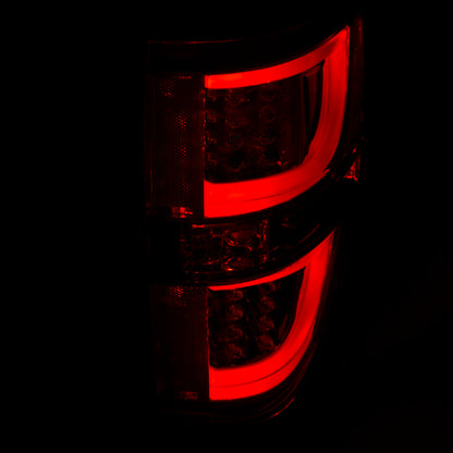 ANZO 2009-2013 Ford F-150 LED lanternas traseiras cromadas