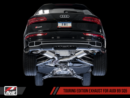 AWE Tuning Audi B9 SQ5 Resonated Touring Edition Cat-Back Exhaust - Sem dicas (Turn Downs)