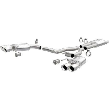 MagnaFlow SYS Cat-Back 2018 Ford Mustang GT 5.0L Street Dual Exit Puntas pulidas de 4 pulgadas
