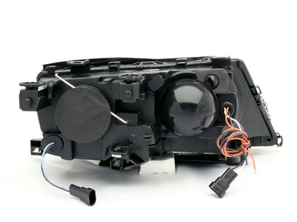 ANZO 2002-2005 BMW Série 3 E46 Faróis projetores c/ halo preto