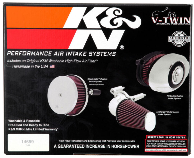 K&N Oval Red 9in Intake System for Harley-Davidson