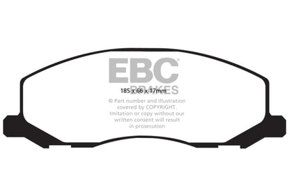 EBC 10-11 Saab 9-5 2.0 Turbo (13.3 inch front rotor) Greenstuff Front Brake Pads