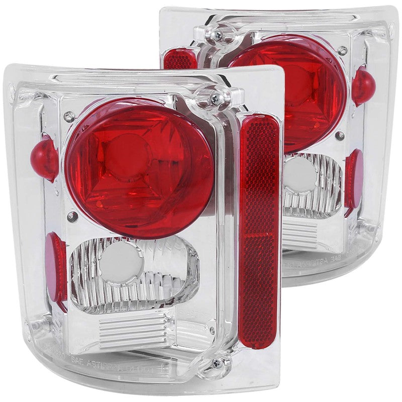 ANZO 1973-1987 Chevrolet C 10 Lanternas traseiras cromadas