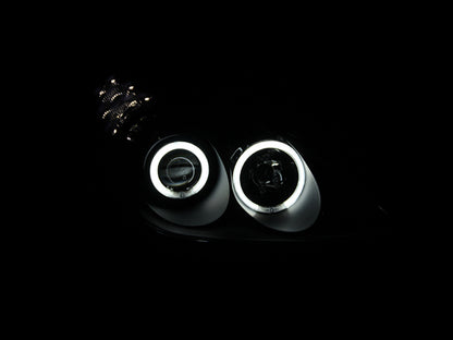 ANZO 2002-2003 Lexus Es300 Projetor Faróis com Halo Preto