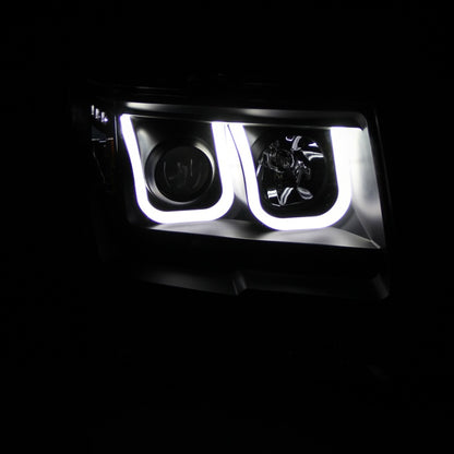 ANZO 2009-2014 Ford F-150 Projetor Faróis com U-Bar Preto