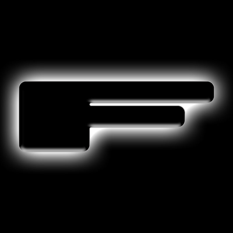 ORACLE Lighting Universal Illuminated LED Letter Badges - Matte Blk Surface Finish - F
