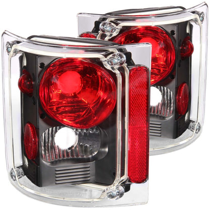 ANZO 1973-1987 Chevrolet C 10 Lanternas traseiras pretas