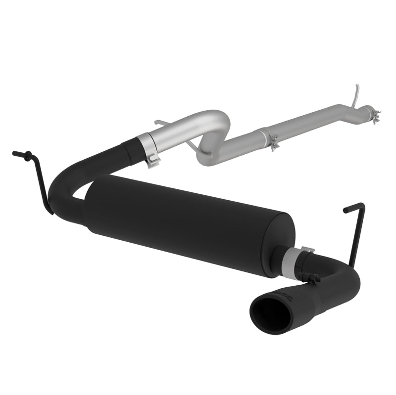 MBRP 12 Jeep Wrangler/ Rubicon 3.6L Cat Back Simples Saída Traseira Preto Escape Preto