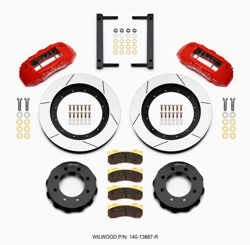 Kit frontal Wilwood TX6R 16,00 pol. Vermelho 2005-2012 Ford F250/F350 4WD