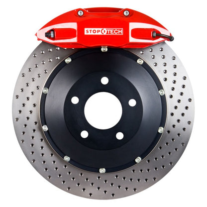 StopTech 10-13 Chevy Camaro LS/LT Rear BBK w/ Red ST-41 Calipers Drilled 355x32mm Rotors Pads
