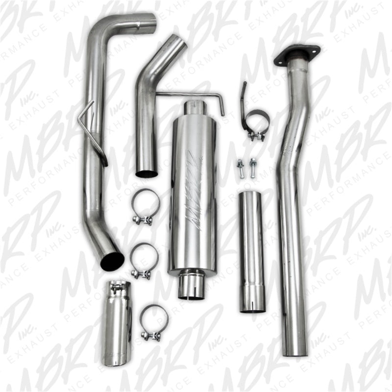 MBRP 2009 Ford F-150 EC-no 8 camas/CC-todas las camas Cat Back Single Side