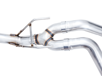 AWE Tuning 09-18 RAM 1500 5.7L (con recortes) 0FG Escape Cat-Back de salida trasera doble - Puntas plateadas cromadas