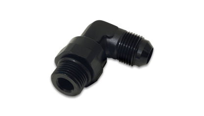 Vibrante -10AN macho alargamento para macho -8 ORB giratório adaptador de 90 graus - preto anodizado