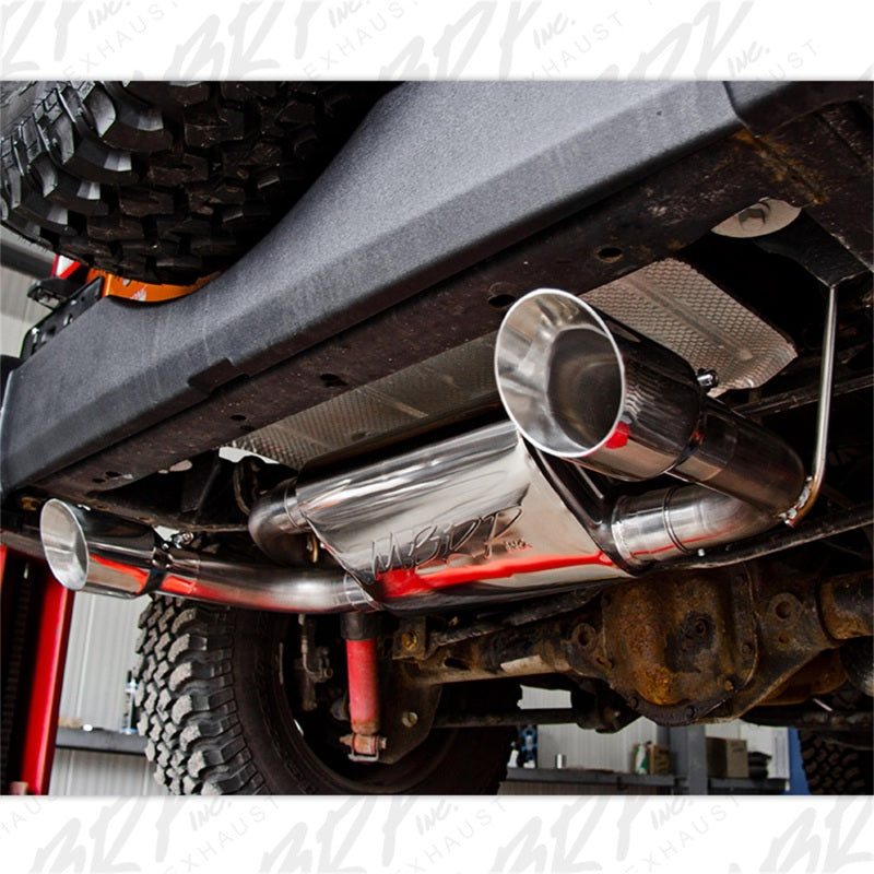 MBRP 07-14 Jeep Wrangler/Rubicon 3.6L/3.8L V6 Axle-Back Salida trasera doble T409 Performance Exhuast Sys