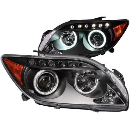 ANZO 2005-2010 Scion Tc Projetor Faróis com Halo Preto (CCFL)