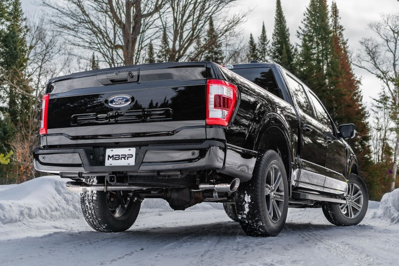 MBRP 2021+ Ford F-150 5.0L/3.5L/ 2.7L Ecoboost 3in Cat Back 2.5in Dual Split Exit T409 Escape