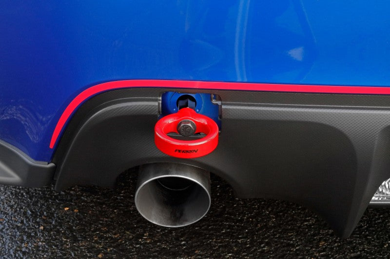 Perrin 13-20 &amp; 2022 Subaru BRZ / 13-16 Scion FRS / 17-20 Toyota 86 Kit de gancho de remolque (trasero) - Rojo